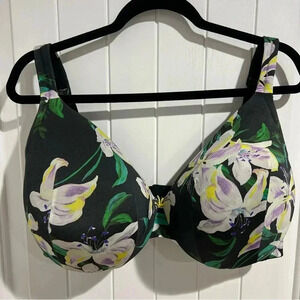 Cacique Black Floral Bra